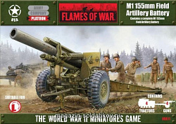 Сборная модель из пластика M1 155mm Field Artillery Battery (15мм) Flames of War