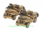 Сборная миниатюра из металла LRDG/SAS Jeep, (15mm) Flames of War - фото