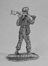 Миниатюра из олова 019 РТ Вежливый с пулеметом, 54 мм, Ратник - фото
