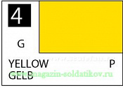 Краска художественная 10 мл. желтая, глянцевая, Mr. Hobby. Краски, химия, инструменты - фото