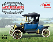 Сборная модель из пластика Model T 1913 Roadster, Американский пассажирский автомобиль, 1:24, ICM - фото