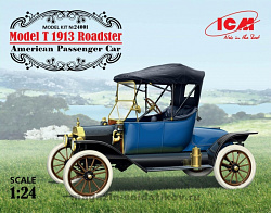 Сборная модель из пластика Model T 1913 Roadster, Американский пассажирский автомобиль, 1:24, ICM