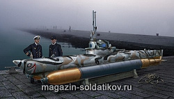 Сборная модель из пластика ИТ Корабль Biber midget submarine (1/35) Italeri