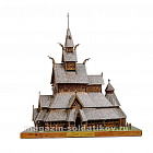 Сборная модель из картона «Ставкирка в Боргунне, Норвегия, XII в». . Масштаб 1/87, Умбум