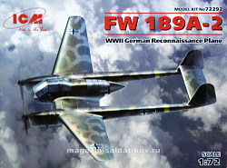 Сборная модель из пластика FW 189A-2, Немецкий самолет-разведчик II МВ (1/72) ICM