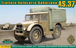 Сборная модель из пластика Trattore AS.37 Итальянский грузовик АСЕ (1/72)