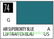 Краска художественная 10 мл. авиационная голубая, глянцевая, Mr. Hobby. Краски, химия, инструменты - фото