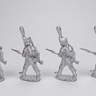 Сборные фигуры из металла Русские гренадеры в атаке 1812 г. (набор из 4 шт), 28 мм STP-miniatures