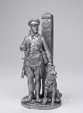 Миниатюра из олова Младший сержант Пограничных войск НКВД с собакой, 1941 г. EK Castings - фото