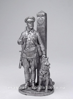 Миниатюра из олова Младший сержант Пограничных войск НКВД с собакой, 1941 г. EK Castings