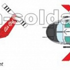 Сборная модель из пластика ИТ Вертолет BELL 412 Los Angeles City (подарочный, краски+клей+кисть) (1:72) Italeri