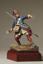 Сборная фигура из смолы SM 75-002 Гренадёр шведской пехоты. Северная Война 1700-1721, 75 мм, SOGA miniatures - фото