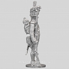 Сборная миниатюра из металла Гренадёр в шапке, к ноге. Франция, 1807-1812 гг, 28 мм, Аванпост