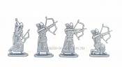 Солдатики из пластика Сирийские лучники, римские вспомагательные войска. (4 шт, серебро), Солдатики ЛАД - фото