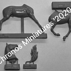 Сборная миниатюра из смолы Лошадь №16 - Немецкий рысак, 54 мм, Chronos miniatures