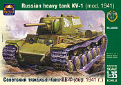 Сборная модель из пластика Советский тяжелый танк КВ-1 (обр. 1941 г.) (1/35) АРК моделс - фото