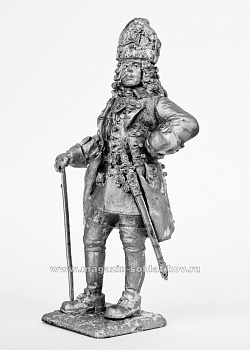 Миниатюра из олова 513 РТ Офицер Карла XII, 54 мм, Ратник