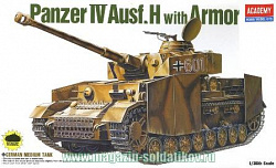 Сборная модель из пластика Немецкий танк Pz-IV H with armor (1:35) Академия