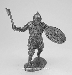 Миниатюра из олова Новгородский ополченец, XIII в., 54 мм, Солдатики Публия
