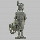 Сборная миниатюра из металла Барабанщик гренадёрской роты в шапке. Франция, 1804-1815 гг, 28 мм, Аванпост