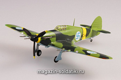 Масштабная модель в сборе и окраске Самолет «Харрикейн» MkII Финляндия 1942 г. (1:72) Easy Model