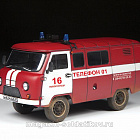 Сборная модель из пластика УАЗ 3909 Пожарная служба, 1:43, Звезда