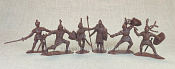 Солдатики из пластика Рыцари, набор из 6 фигур, 65 мм АРК моделс - фото