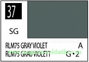 Краска художественная 10 мл. серо-фиолетовая RLM75, полуглянцевая, Mr. Hobby. Краски, химия, инструменты - фото