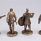 Миниатюра из бронзы Набор викингов из 4 фигур(бронза): Лагерта, Рагнар, Ролло и Флоки, 40 мм, Солдатики Seta