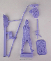 Сборная миниатюра из смолы Тяжеловооруженный монгол с боевыми вилами. Куликовская битва 1380 г. (54мм), Три богатыря - фото