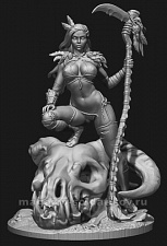 Сборная миниатюра из смолы The Girl & the Dragon Skull, First Legion - фото