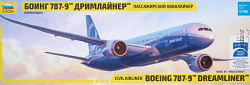 Сборная модель из пластика Пассажирский авиалайнер Боинг 787-9 «Дримлайнер» (1:144) Звезда