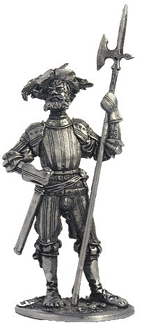 Миниатюра из металла 009. Капитан ландскнехтов, 1520 г. EK Castings