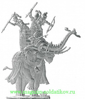 Миниатюра из металла Карфагенский боевой слон. 30 мм, Berliner Zinnfiguren - фото