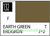 Краска художественная 10 мл. зеленая земляная, матовая, Mr. Hobby. Краски, химия, инструменты - фото
