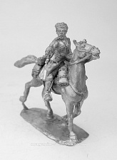 Сборная фигура из металла Конный офицер в черкесске с наганом, 1918-1922 гг. 28 мм, Figures from Leon - фото