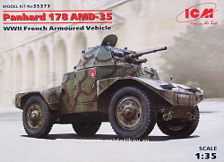 Сборная модель из пластика Panhard 178AMD-35, французский бронеавтомобиль II МВ (1/35) ICM
