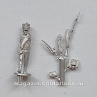 Сборная миниатюра из металла Унтер-офицер мушкетерского полка 1808-1812 гг, 28 мм, Аванпост