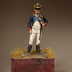 Сборная фигура из смолы SM 5414 Лейтенант тиральеров-шассеров Молодой Гвардии. Франция 1812 год, 54 мм, SOGA miniatures