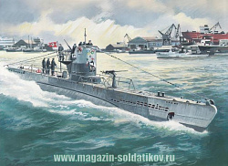 Сборная модель из пластика S.010 Тип IIB (1943 г.) Германская подводная лодка (1/144) ICM