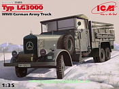 Сборная модель из пластика Тур LG3000, германский армейский грузовик 2МВ (1/35) ICM - фото