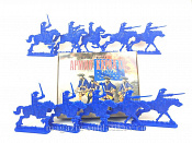 Солдатики из пластика Игровой состав набора: Конница армии Карла XII (4+6 шт, синий) 52 мм, Солдатики ЛАД - фото