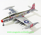 Масштабная модель в сборе и окраске Самолёт F-84Е, «Sandy» 9th FBS, 49th FBW, 1951 г. (1:72) Easy Model - фото