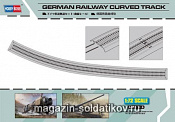 Сборная модель из пластика Немецкие изогнутые рельсы (1:72) Hobbyboss - фото