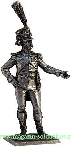 Миниатюра из олова 250. Офицер фузилеров-егерей Императорскорй Гвардии. Франция, 1806-1814 гг. EK Castings