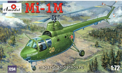 Сборная модель из пластика Mи-1M Советский вертолет Amodel (1/72)