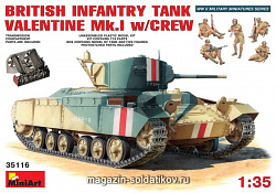 Сборная модель из пластика Британский пехотный танк Валентайн Мк.I MiniArt (1/35)