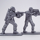 Солдатики из пластика СОБР, набор из 8 фигур (серебряный) 1:32, ИТАЛМАС