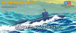 Сборная модель из пластика Подлодка USS Greeneville SSN-772 (1/700) Hobbyboss