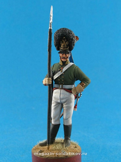 Сборная фигура из металла Русский унтер-офицер лейб-гвардейских полков, 1802-1805, 54 мм, Chronos miniatures
